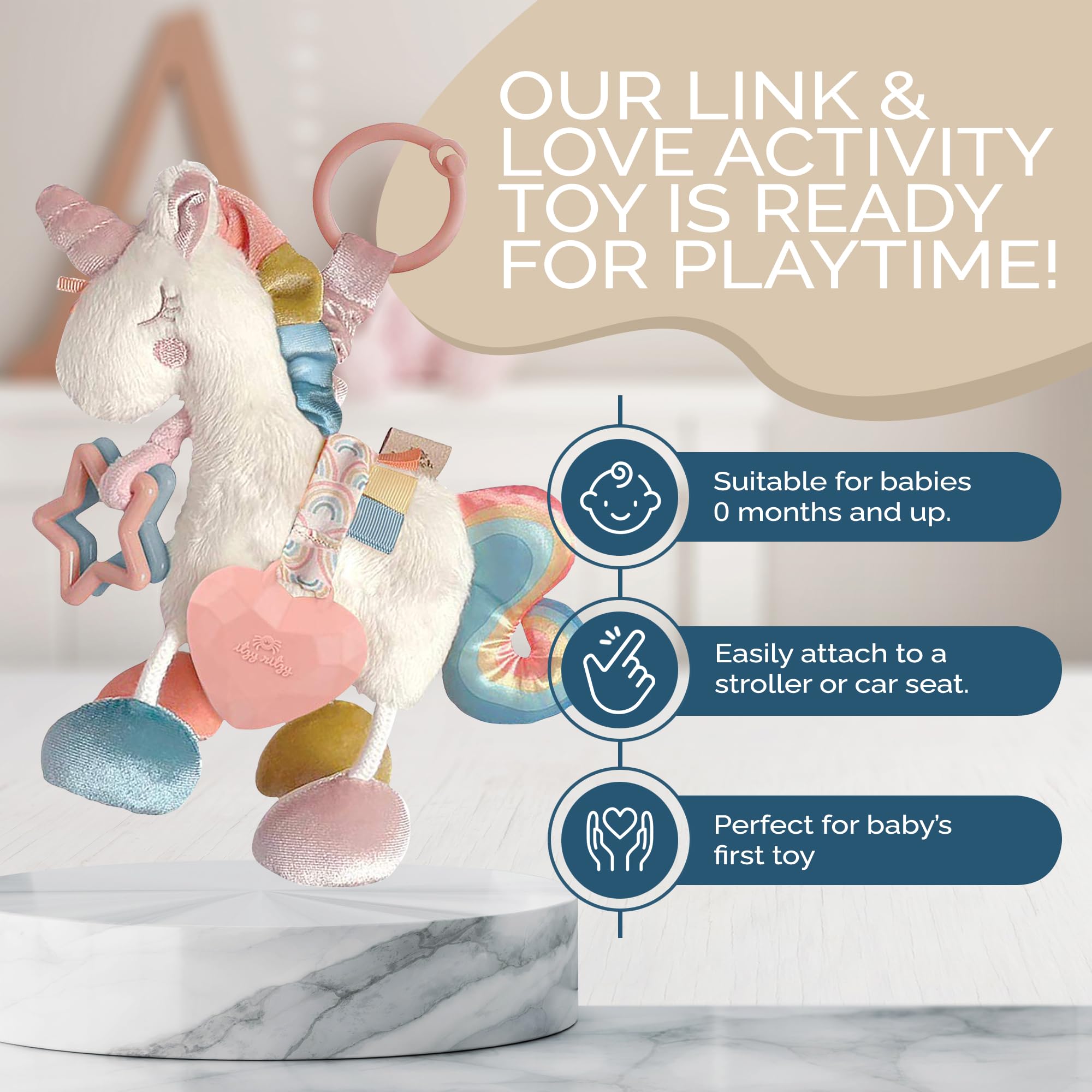Amazon.com : Itzy Ritzy Link & Love Toy for Stroller or Car Seat